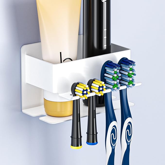 Toothbrush Head Holders, Electric Tooth Brush Head Holder, Adhesive Toothpaste