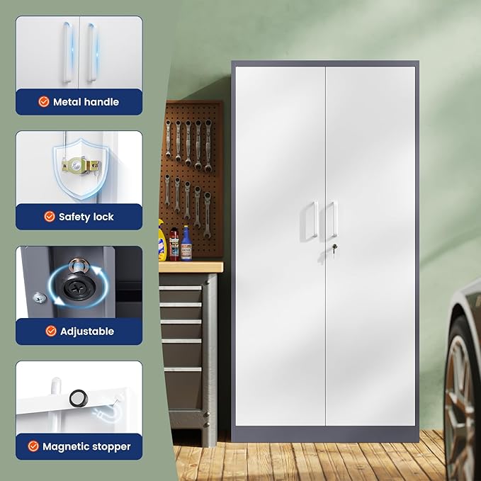 Yizosh Metal Garage Storage Cabinet