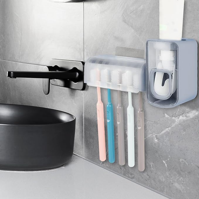 5 Slots Wall Mount Toothbrush Holder