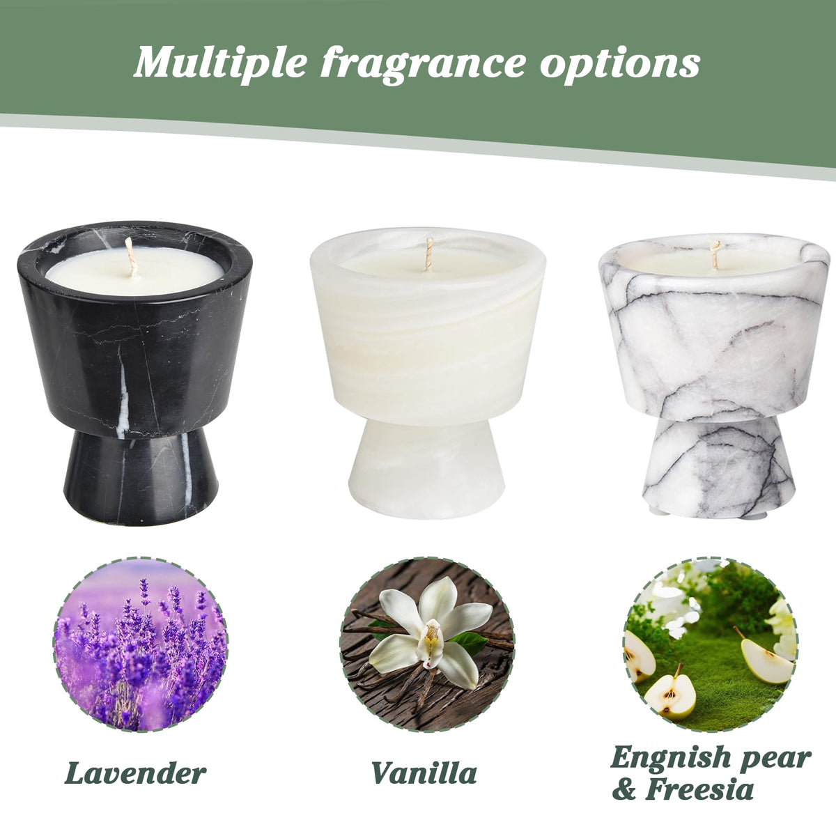 Translucent Stone Candle | Hanndcrafted Marble Container |Warm Glow Home Decor |1 Set | Soy Wax | Non-Toxic | Reusable Keepsake Container | Story of Stone |Unique Gift