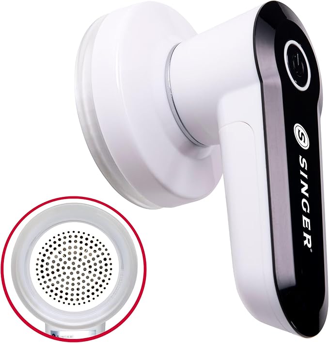 SINGER Compact Fabric Shaver and Lint Remover | Portable, Battery Operated