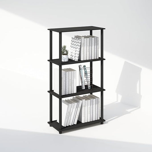Furinno Turn-N-Tube Book Shelf, 4-Tier Bookshelf, Bookcase