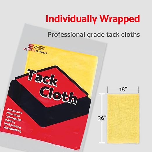 S&F STEAD & FAST Tack Cloth Bulk Case 150-pc, Automotive Painting, Removing Dust