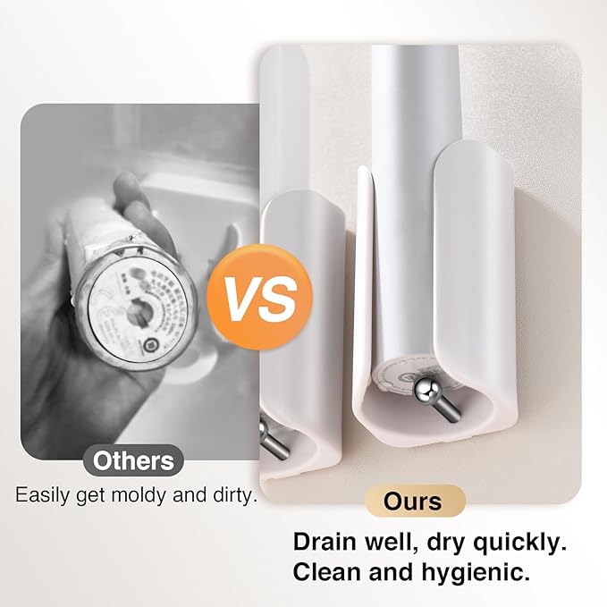 Electric Toothbrush Holder for Bathroom, Wall-Mounted Toothbrush Stand