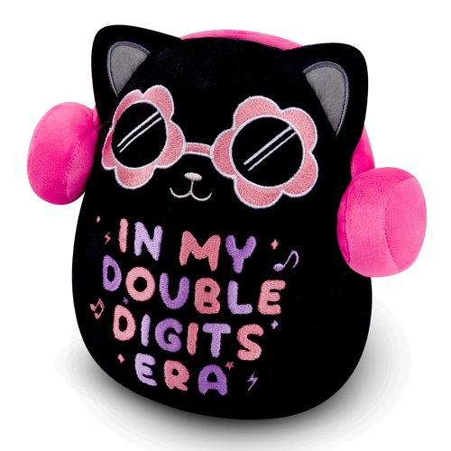 LSYDCARM 10 Year Old Girl Gifts, in My Double Digits Era Black Cat Plush for 10th Birthday, Black Cat Stuffed Animal Birthday Gifts for 10 Year Old Girl