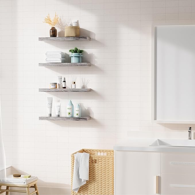 Bellsal Floating Shelves for Wall, Living Room, Bathroom Storage, Book Shelfs