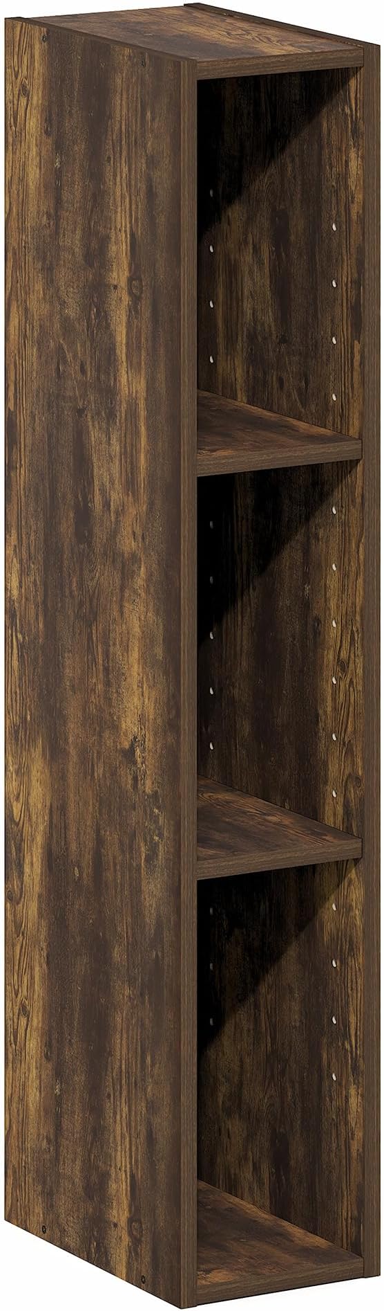 Furinno Fulda Book Shelf, 3-Tier Narrow Bookshelf, Bookcase