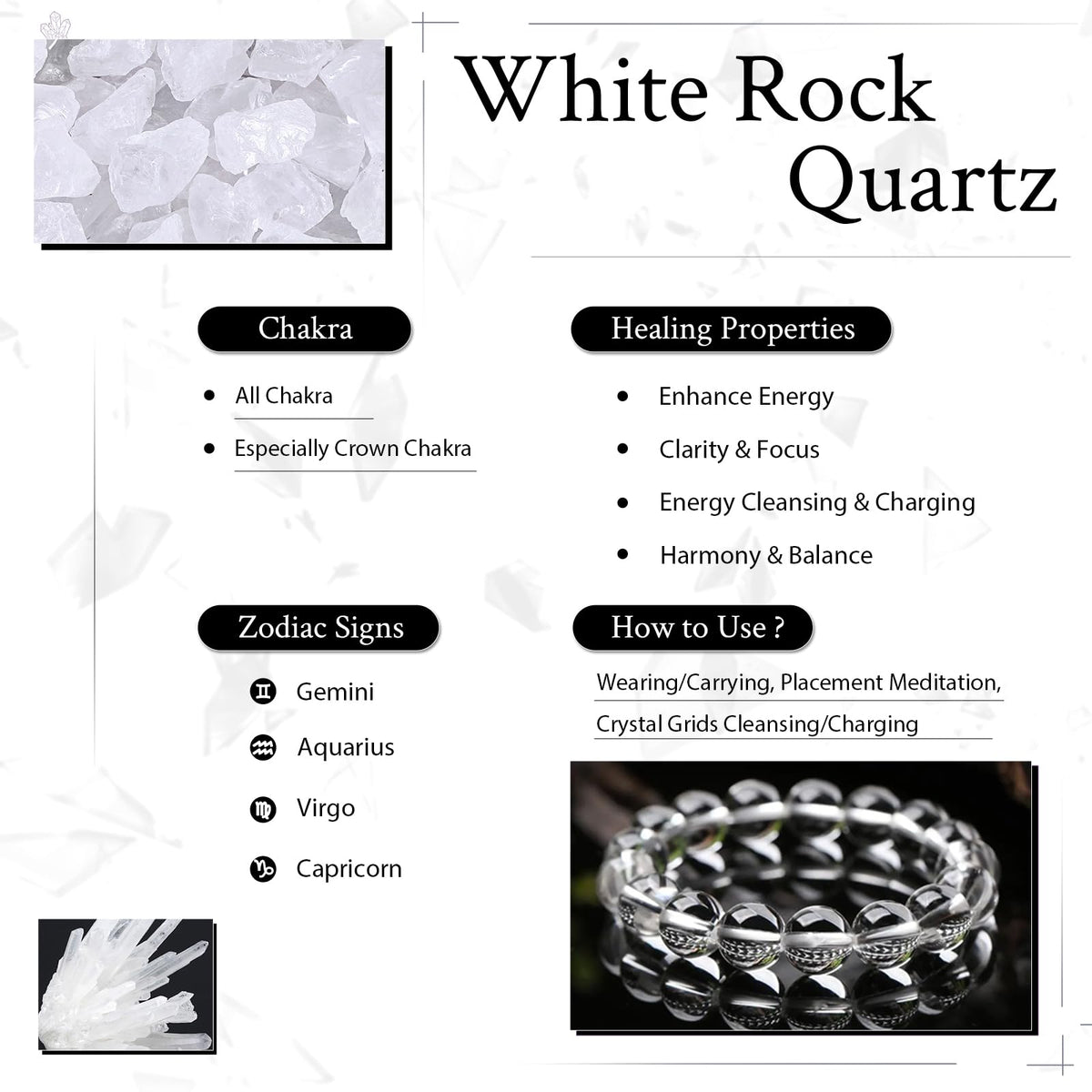 moonsix Natural Rock Crystal Quartz Obelisk Tower, Irregular Raw Crystal Wands Geode Stone for Meditation Home Decor, 301-400g