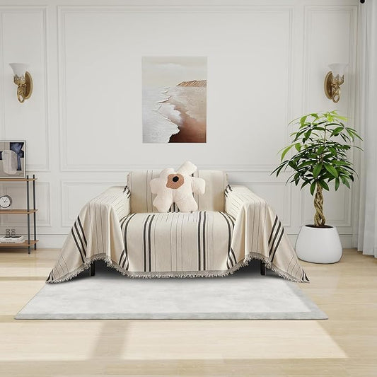DREAMINGO Couch Cover for Armchair Reversible Chenille Chair Sofa Protector