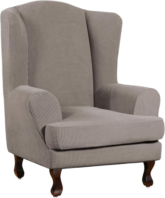 Turquoize Wingback Chair Covers 2 Piece Wing Chair Slipcover Stretch Slipcovers