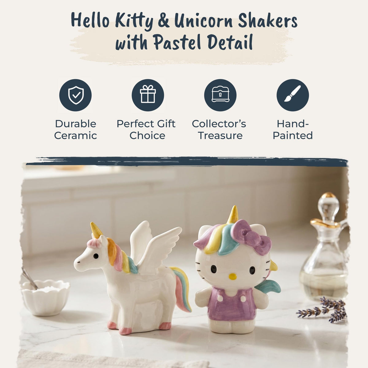 Blue Sky Clayworks Hello Kitty Salt and Pepper