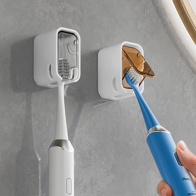 Toothbrush Holders for Bathroom【Innovation Single Slot Design】 2PCS Toothbrush
