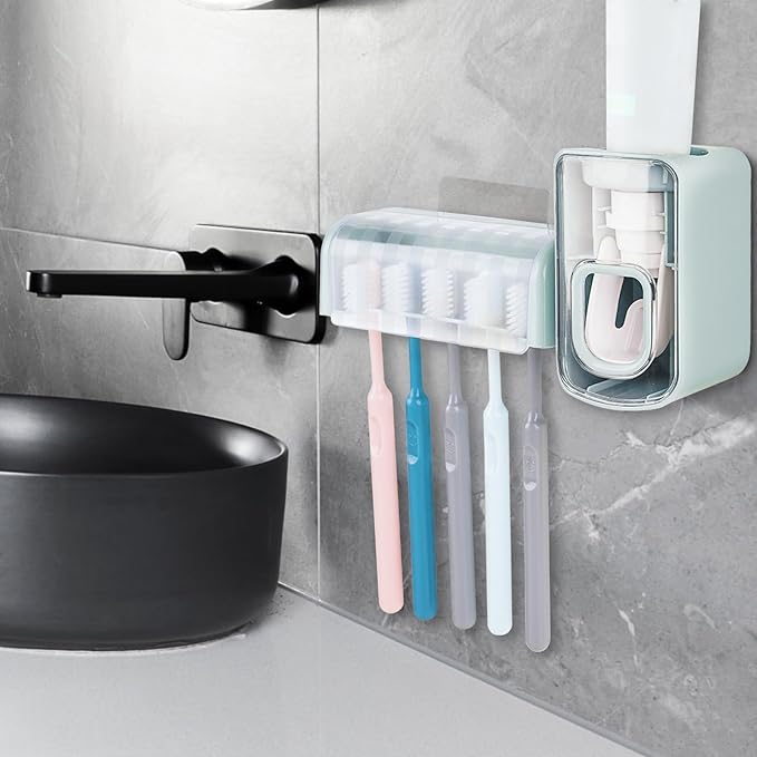 5 Slots Wall Mount Toothbrush Holder