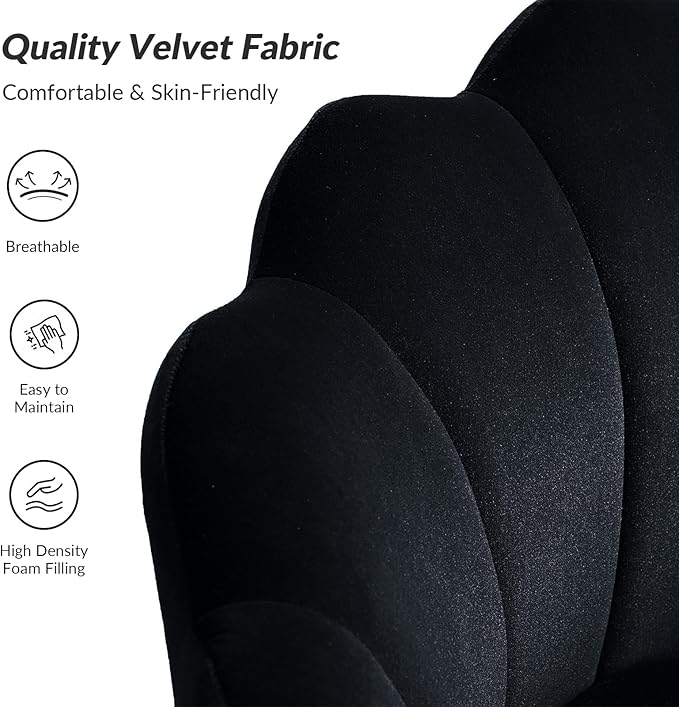 HULALA HOME Modern Velvet Accent Chairs Set of 2