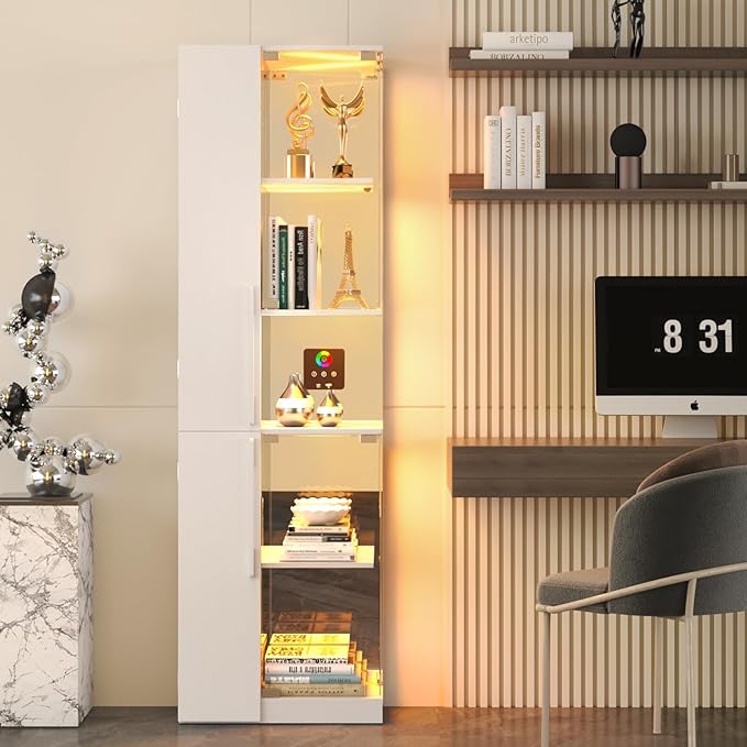 VersionTECH. Glass Display Cabinet