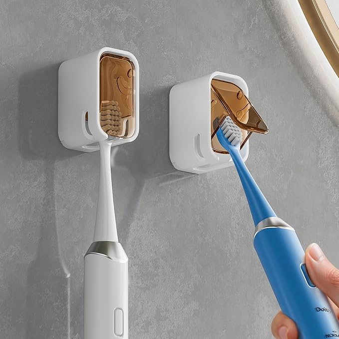 Toothbrush Holders for Bathroom【Innovation Single Slot Design】 2PCS Toothbrush