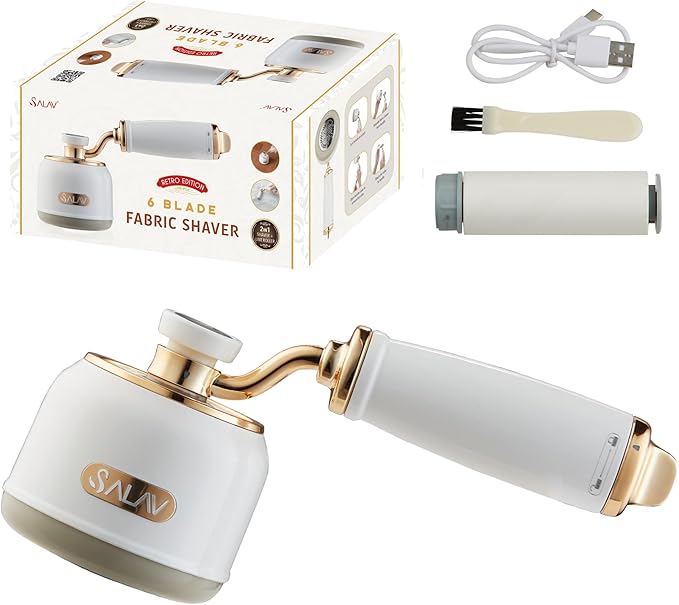 SALAV® Retro Edition Rechargeable Fabric Shaver and Lint Roller