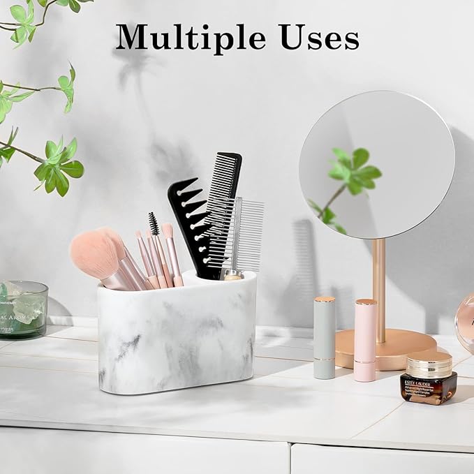 Luxspire Toothbrush Holder, 2 Slots Toothbrush and Toothpaste Holdersfor