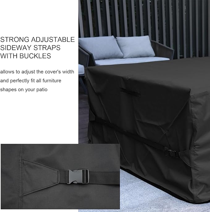 Patio Furniture Set Cover Waterproof Rectangular Heavy Duty 600D Outdoor