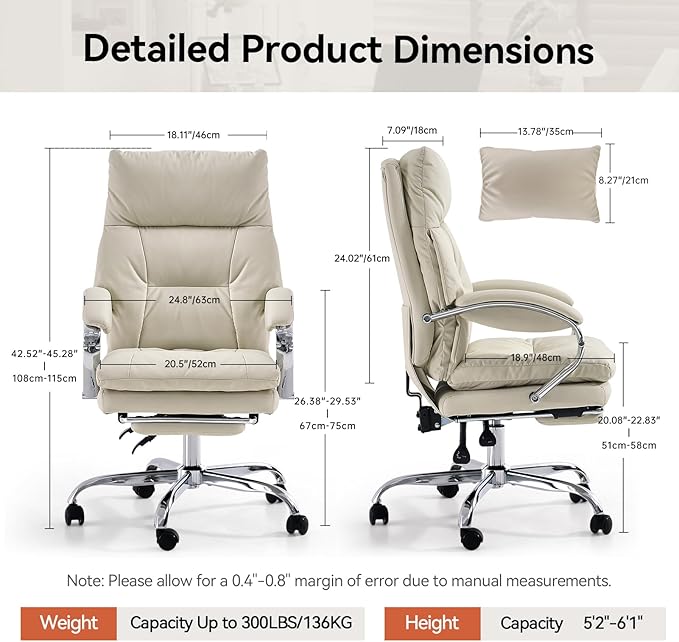 LEAGOO Massage Heated Office Chairs
