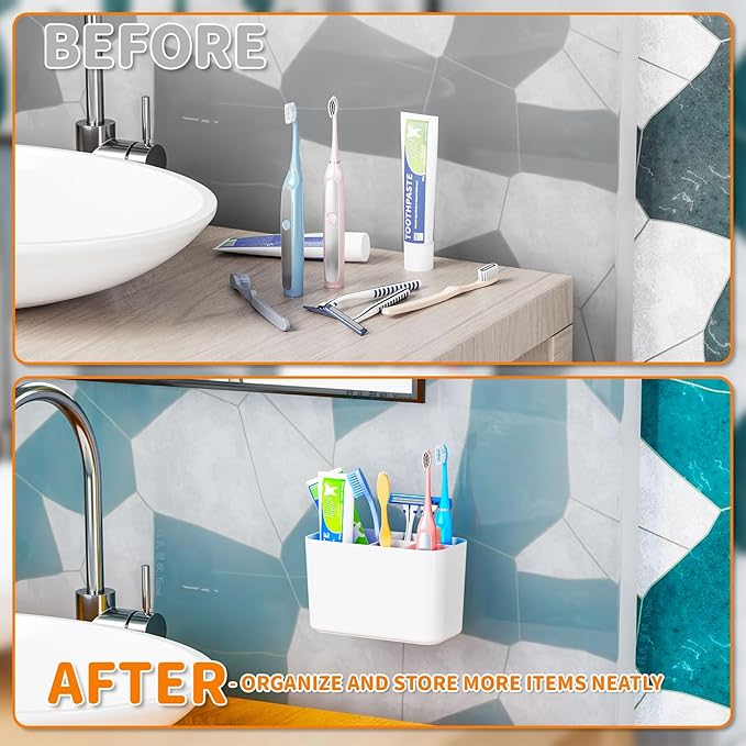 Electric Toothbrush Holder for Bathroom Countertop and Wall Mounted