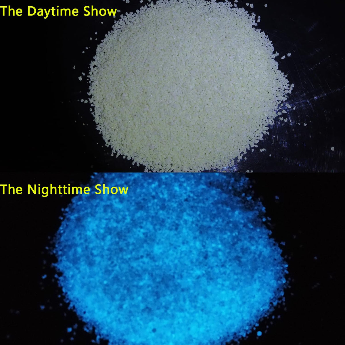 TWINKLING Glow in The Dark Pigment,Crushed Glass, Broken Glass Glitter, Glow in The Dark Stones Chips for DIY Resin Art Epoxy Crafts, Nail Art, Jewelry Making Home Decor, 0.85mm(100g) (Sky Blue)