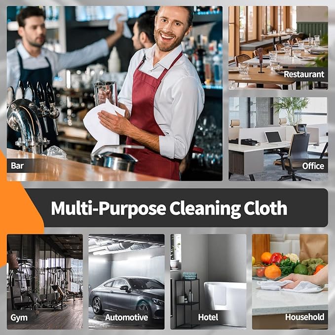 FIXSMITH White Microfiber Cleaning Cloth -Pack of 12, Highly Absorbent Cleaning