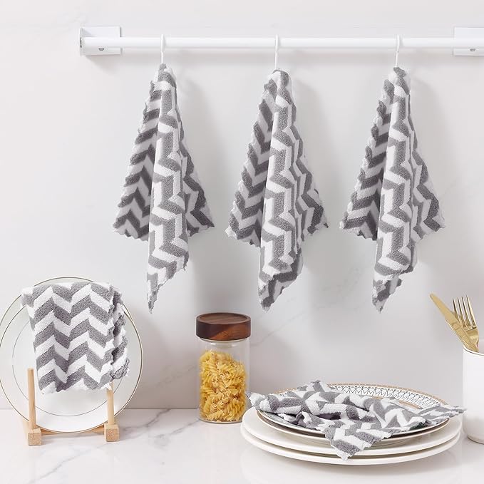 Homaxy 12 Pack Kitchen Dish Cloths, Ultra Soft and Absorbent Dish Towels