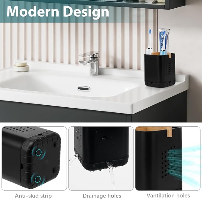 Boperzi Black Toothbrush Holders