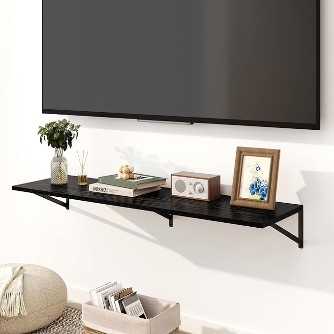 Fun Memories Floating Shelves for Wall, 12 Inch Deep Floating Shelves Set of 2