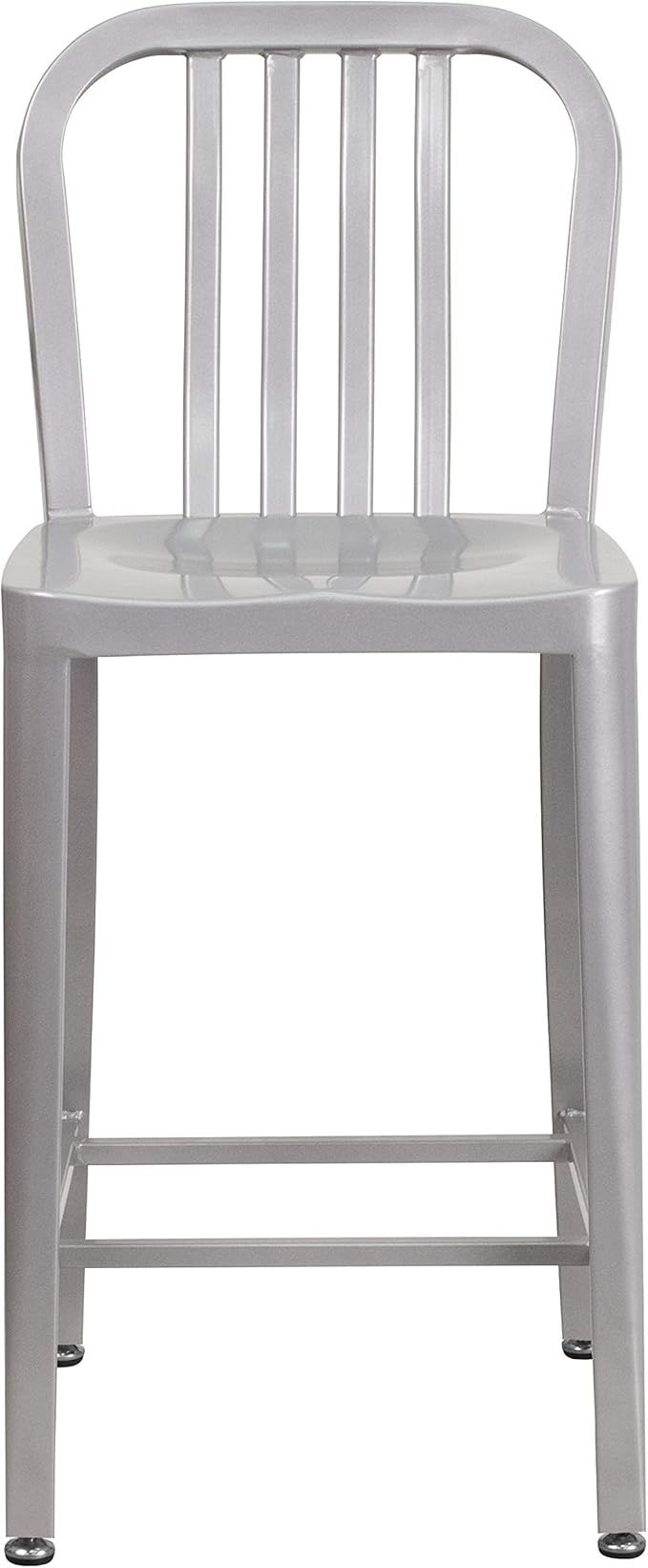 Flash Furniture Gael Commercial Grade 2 Pack 24" High Silver Metal