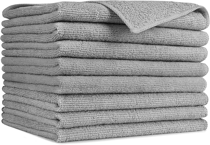 AIDEA Microfiber Cleaning Cloth-8PK, Soft Microfiber Towels