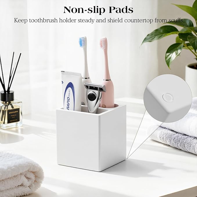 Luxspire Toothbrush Holder, 3 Slots Fast Drying Tooth Brush Holder
