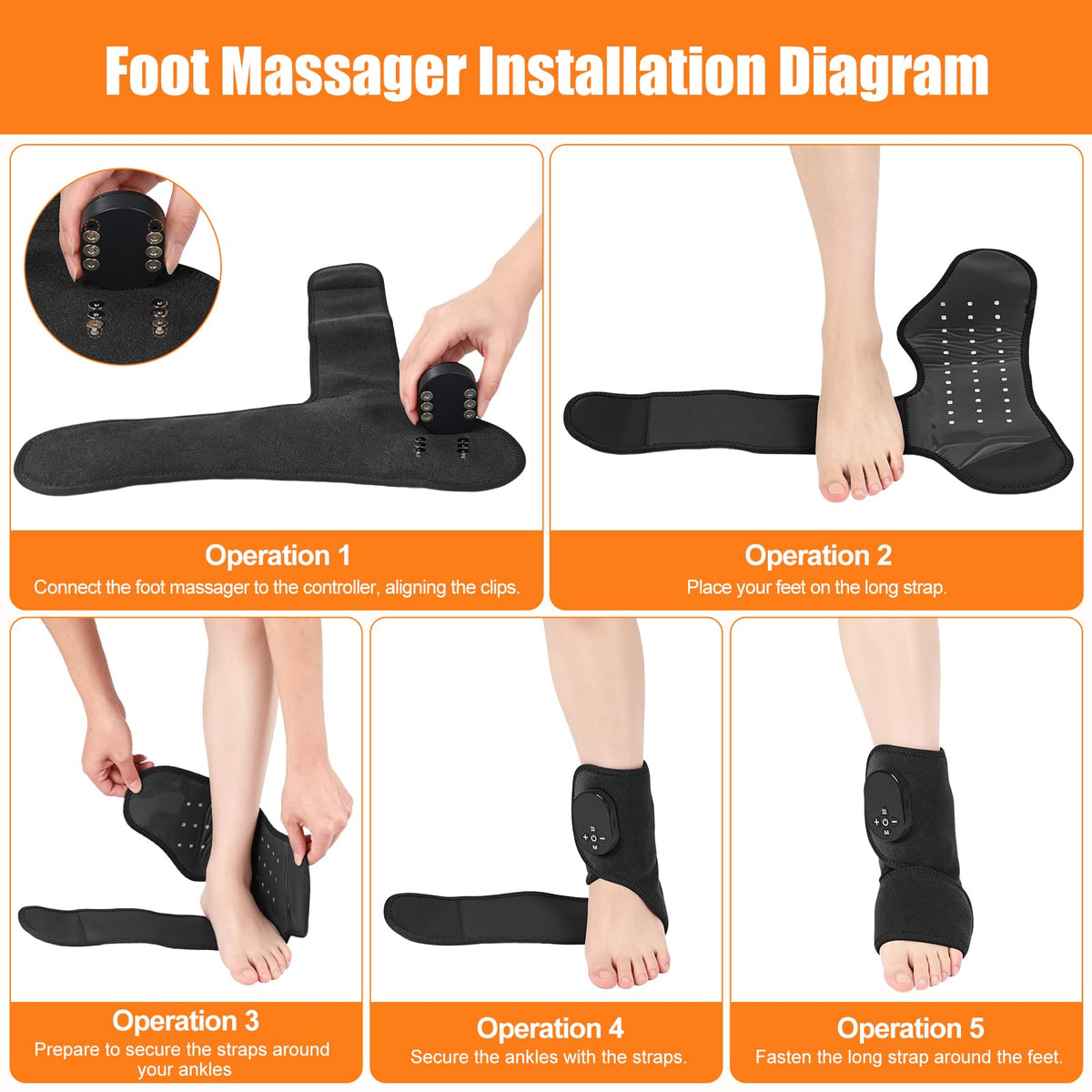 Laokiiy Foot Massager for Neuropathy, with Red Light Therapy for Feet & Ankle, Infrared Neuropathy Triple Therapy Foot Massager with Heat, 8 Massage Modes, 20 Intensity Levels, Body Massager1pack