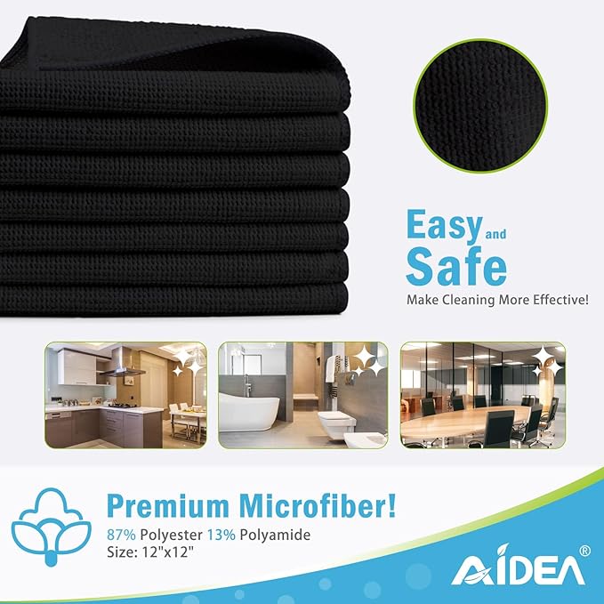 AIDEA Microfiber Cleaning Cloth 100PK, Soft Microfiber Towels