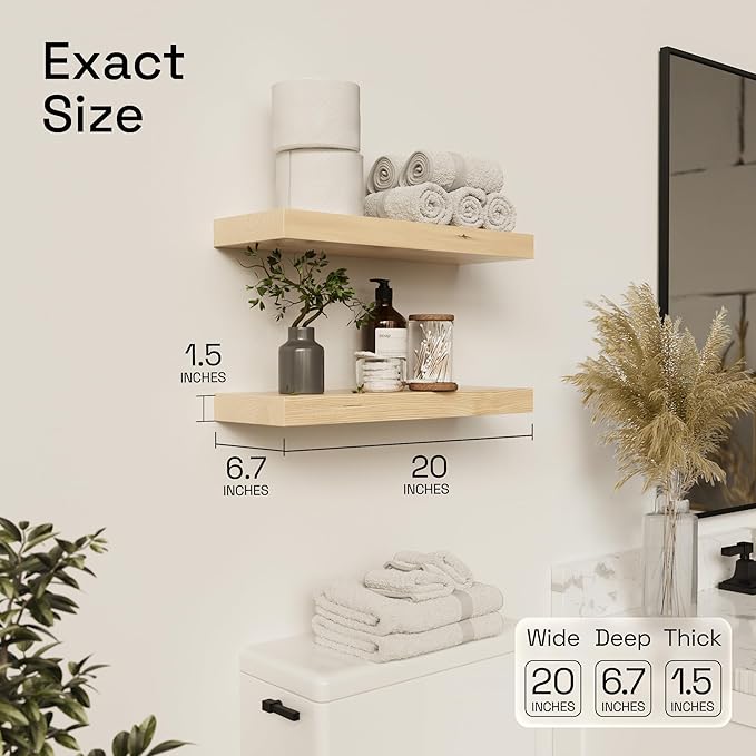 BAOBAB WORKSHOP Solid Wood Floating Shelves