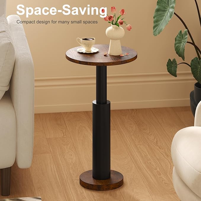 LAATOOREE Small Round Side Tables Set of 2, Drink Tables, Accent Coffee Tables