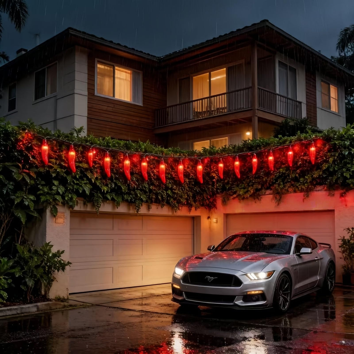 LUCKY SHINE 35 Red Pepper Decorative Lighting String, Commercial Grade LED Chili String Lights 18 FT, for Christmas, Easter, Kitchen, Garden, Patio, Living Room.