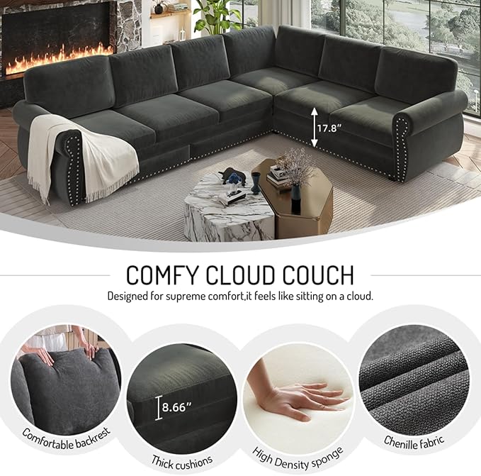 88.2" Sectional Sleeper Sofa