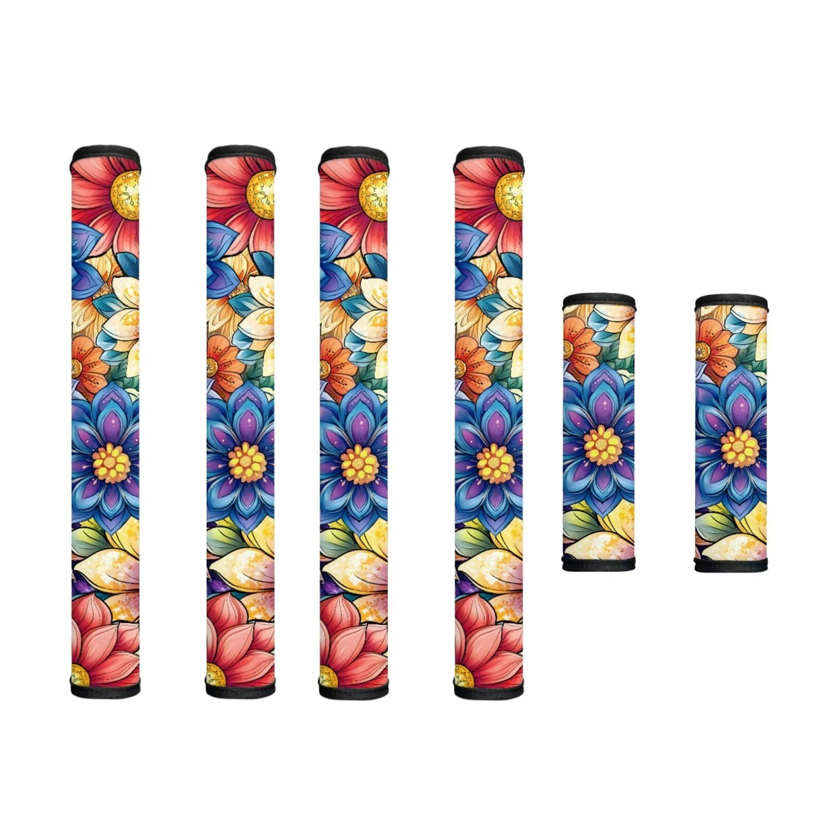 Hwzdsyxl Boho Mandala Flower Print Refrigerator Door Handle Covers Protective Handles Gloves 6 Pieces Universal Kitchen Appliance Handles Decor Keep Off Fingerprints Oil Stains Food Spot