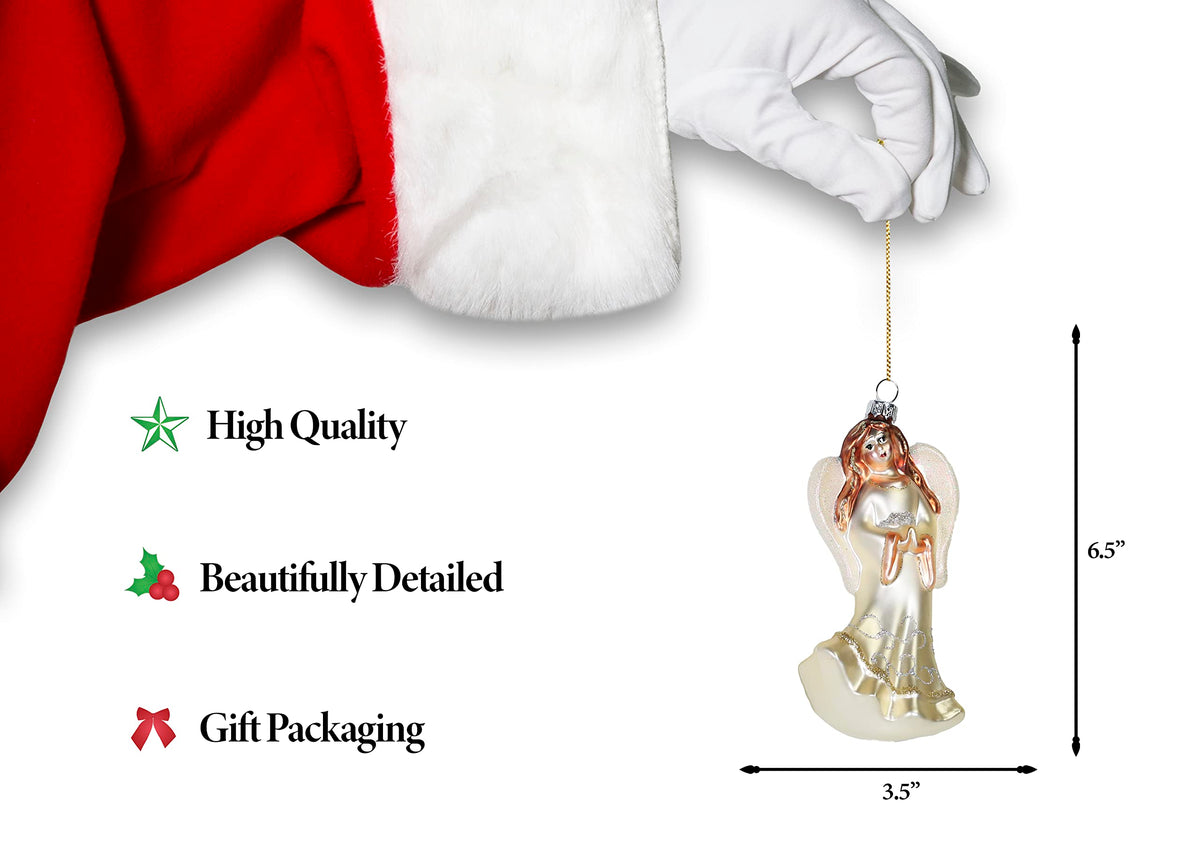North Star Christmas | Graceful Angel Glass Ornament | Christmas Collection