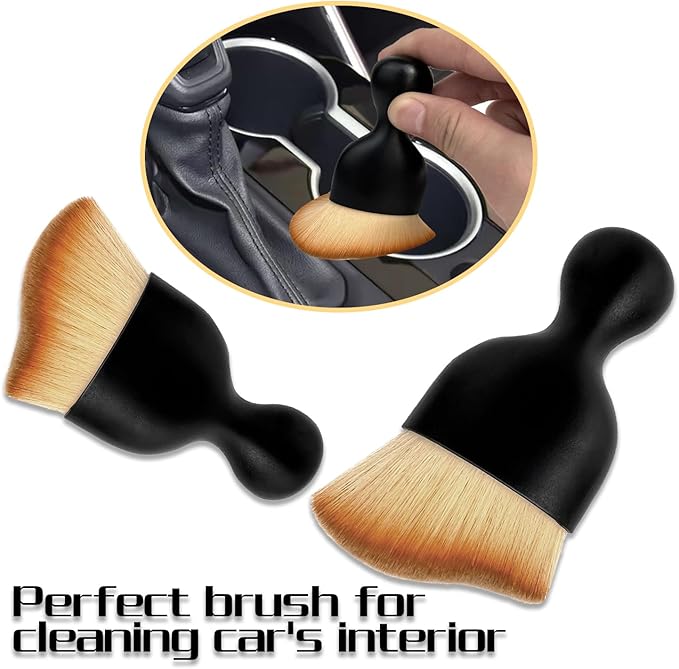 Car Interior Dust Brush, Auto Detailing Brush, Soft Bristles Car Cleaning