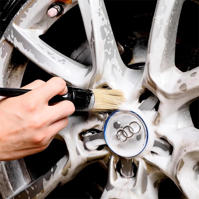 Car Detailing Brush Set, Leather Seats, Washing Wheels, Engine Bay, Car