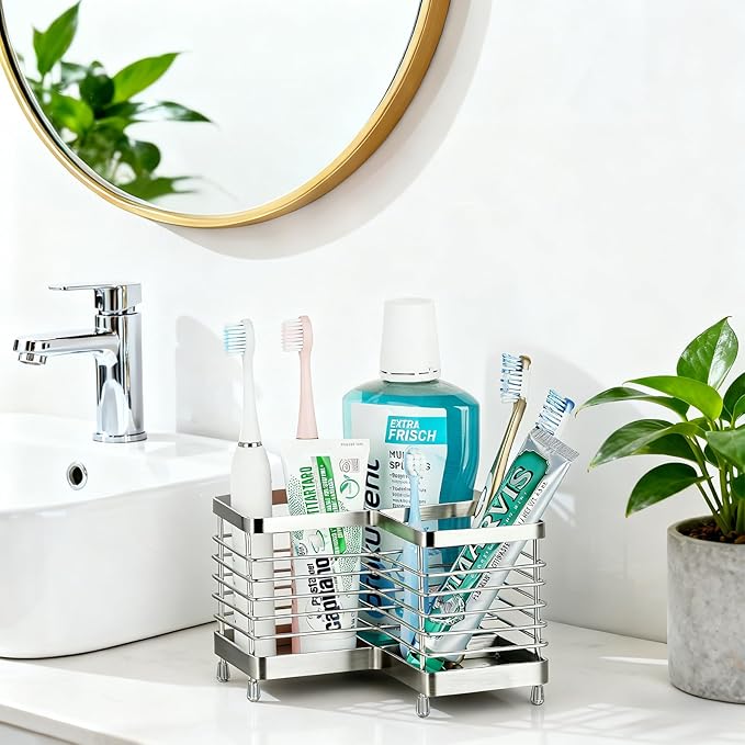 MYITYARD Toothbrush Holders for Bathrooms, Stainless Steel Electric Toothbrush