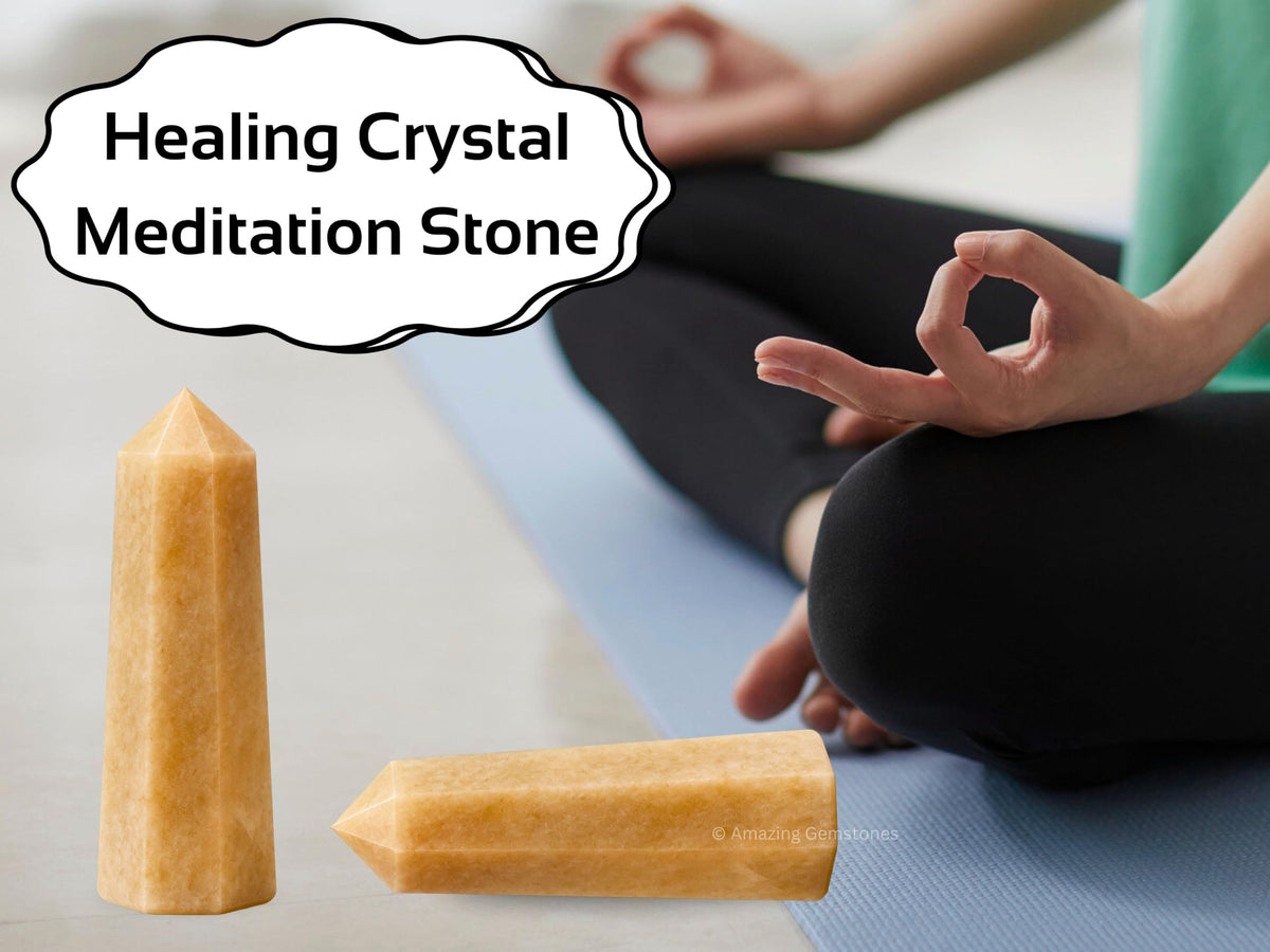 Amazing Gemstone Cream Moonstone Crystal Towers - Natural Healing Crystal Point Obelisk for Reiki Healing and Crystal Grid (2" to 3" INCH)