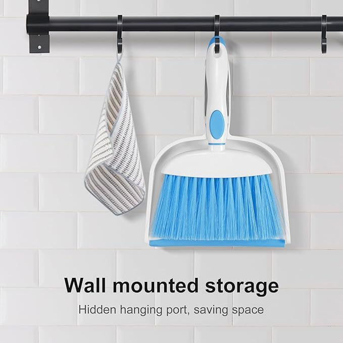 NACENA Small Dust Pan and Brush Set, Mini Broom and Dustpan Set Small Hand