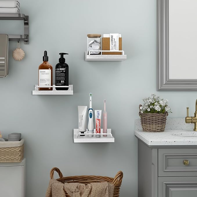 RYOFOBETTO Small Floating Shelf, 6 X 6 Inches Farmhouse Wall Shelves