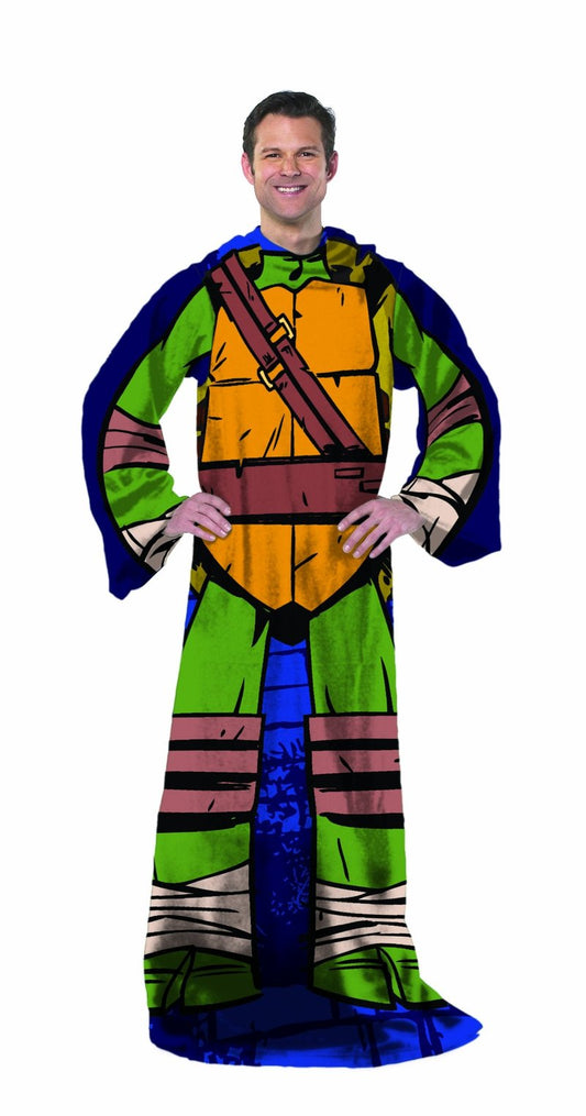 Northwest Nickelodeon's Teenage Mutant Ninja Turtles, Being Leo Adult Comfy Throw Blanket with Sleeves, 48" x 71", Multi Color