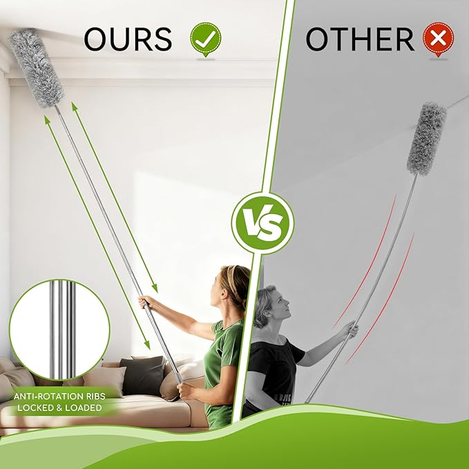 12-in-1 Professional Deep Cleaning System, 100-inch Extendable Duster
