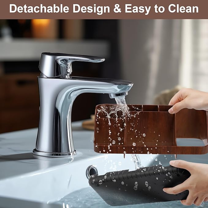 Wood Toothbrush Holders for Bathrooms Countertop Organizer